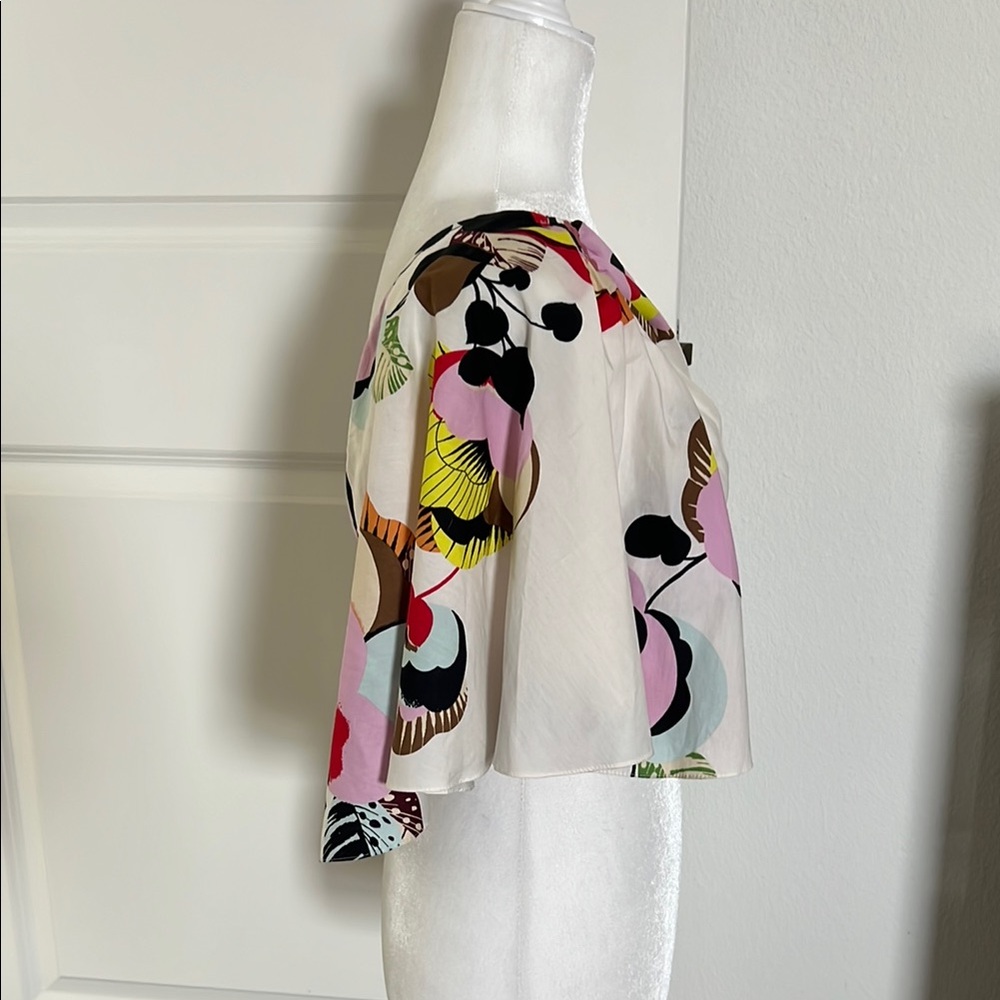 NWT Zara Floral One Shoulder Top Size Small - Picture 4 of 8